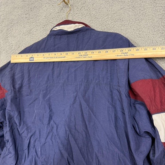 Advantage by Wilson Jacket Mens XL Navy Red Colorblock Windbreaker Full Zip - Picture 11 of 15